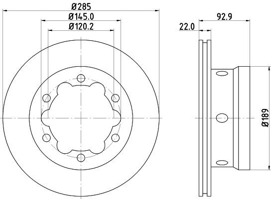 HELLA PAGID Тормозной диск 8DD 355 105-811